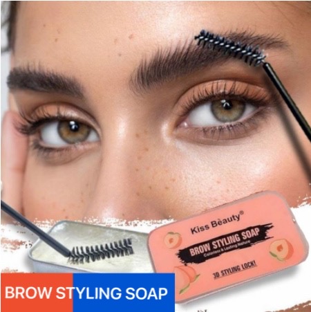 KISS BEAUTY Fashion Eyebrow Shaping Wax,Waterproof Long Lasting 3D Eyebrow Styling Soap