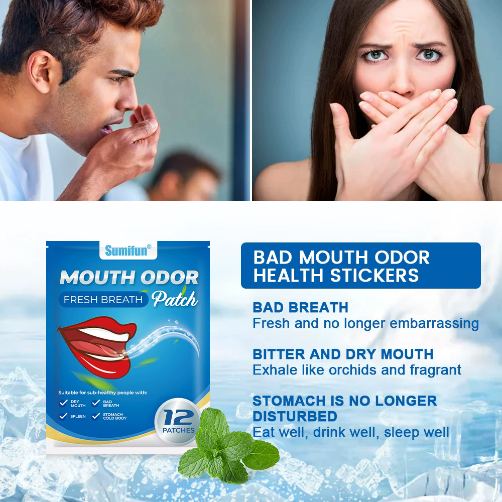 2026 hot selling halitosis patch suitable for people with dry mouth and bad breath, fresh breath oral care patch
