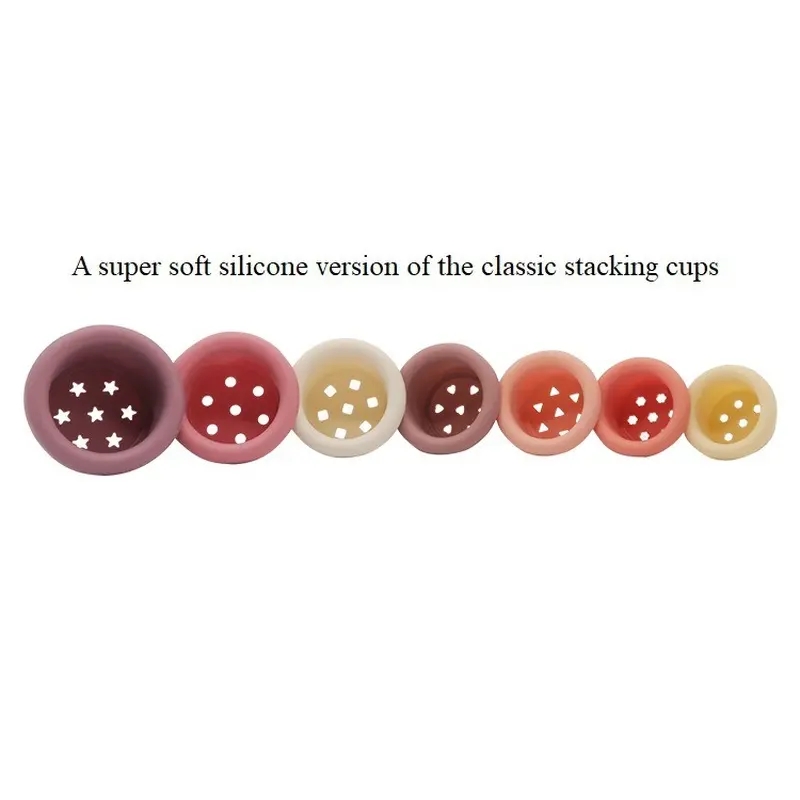 Boost Your Baby's Intelligence with Montessori Educational Toys - Baby Silicone Hourglass Stacking Cup!