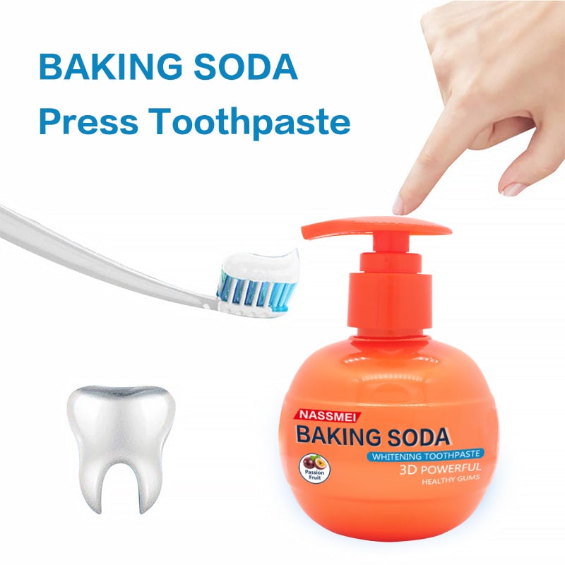 Stain Removal Soda Toothpaste Whitening Teeth Oral Hygiene Dental Care Passion Fruit Blueberry Gums Press Type Tooth paste