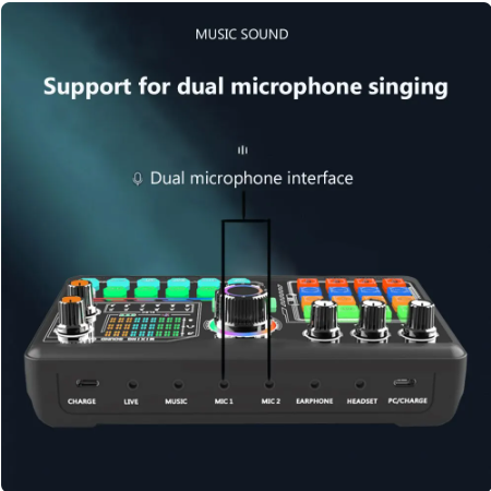 Zealsound Professional Podcast Microphone SoundCard Kit for PC Smartphone Laptop Computer Vlog Recording Live Streaming YouTube