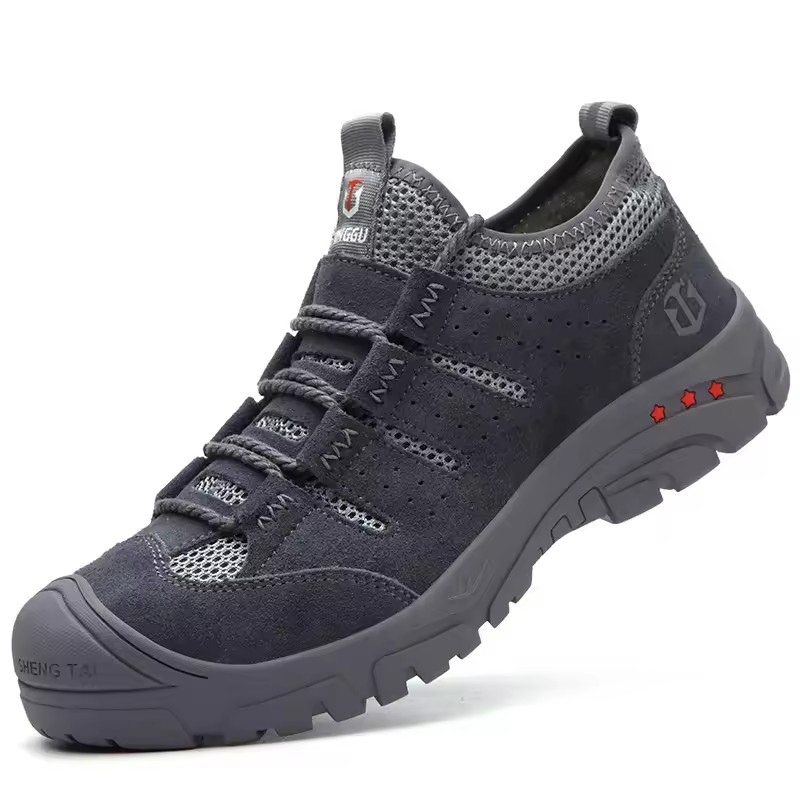Mens welding safety shoes Fireproof anti-smash anti-piercing comfortable wear-resistant construction site safety shoes