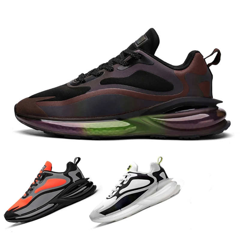 Men's Sports Shoes Outdoor Sports Running Shoes Fashionable Reflective Breathable Lightweight Casual Walking Flat Shoes