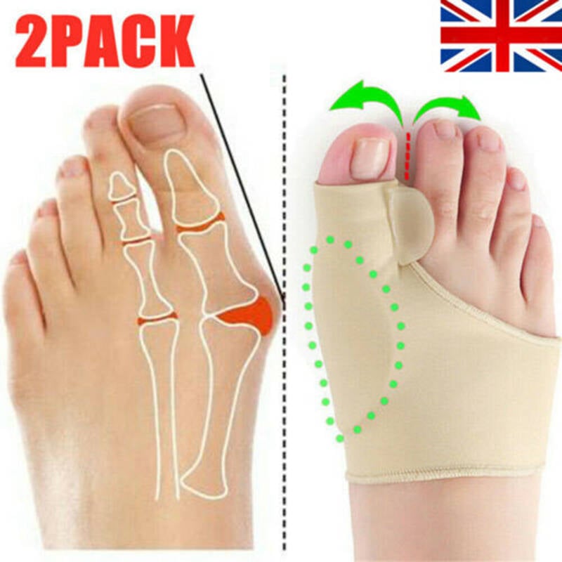 2Pcs Big Toe Splint Straightener Corrector Bunion Hallux Valgus Pain Relief UK