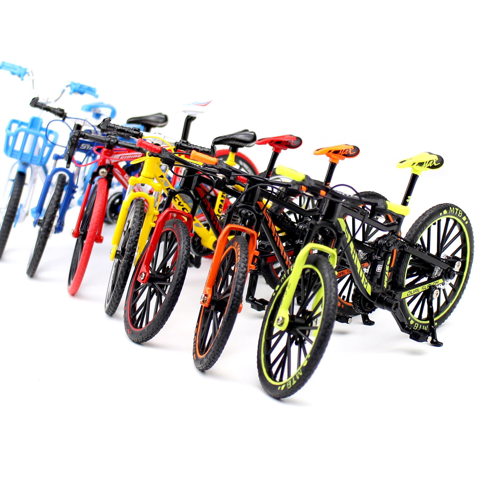 Alloy bicycle model customization 1:10 simulation bicycle handlebar road mini racing toy adult collection
