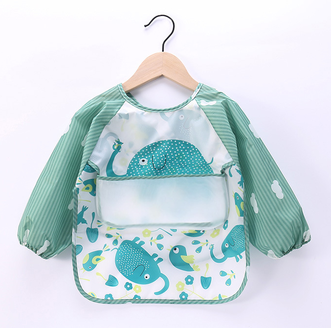 Children's smoothie connected to rice bag infant waterproof smoothie baby reverse dressing boys and girls Bib Bib eating