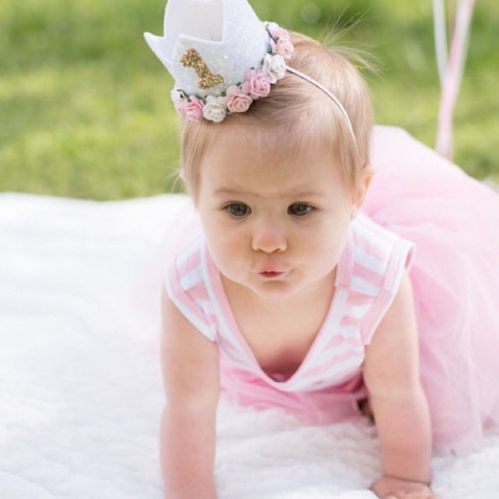 Europe and the United States new children flower crown hair with baby birthday party
