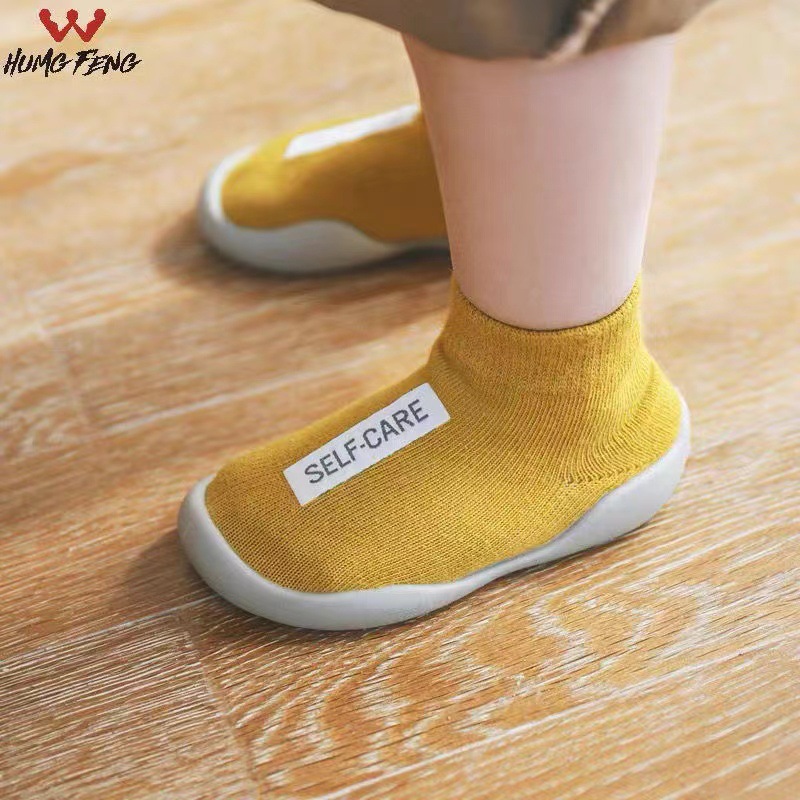 Children Anti-slip Shoes Newborn Baby Toddler Girls Cotton Non-slip Floor Socks Infant Boys Rubber Sole Cartoon Indoor Sneakers