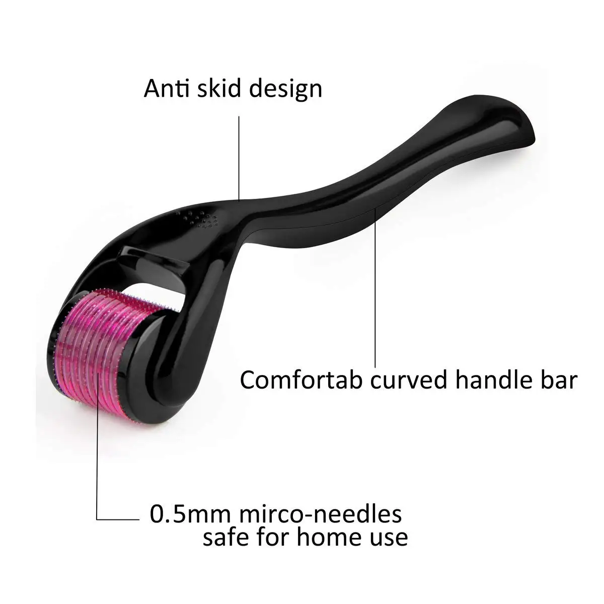 540 Derma Roller Microniddle Roller for Face Microneedling 0.25 to 3mm Needles Length Titanium Dermoroller Mesoroller