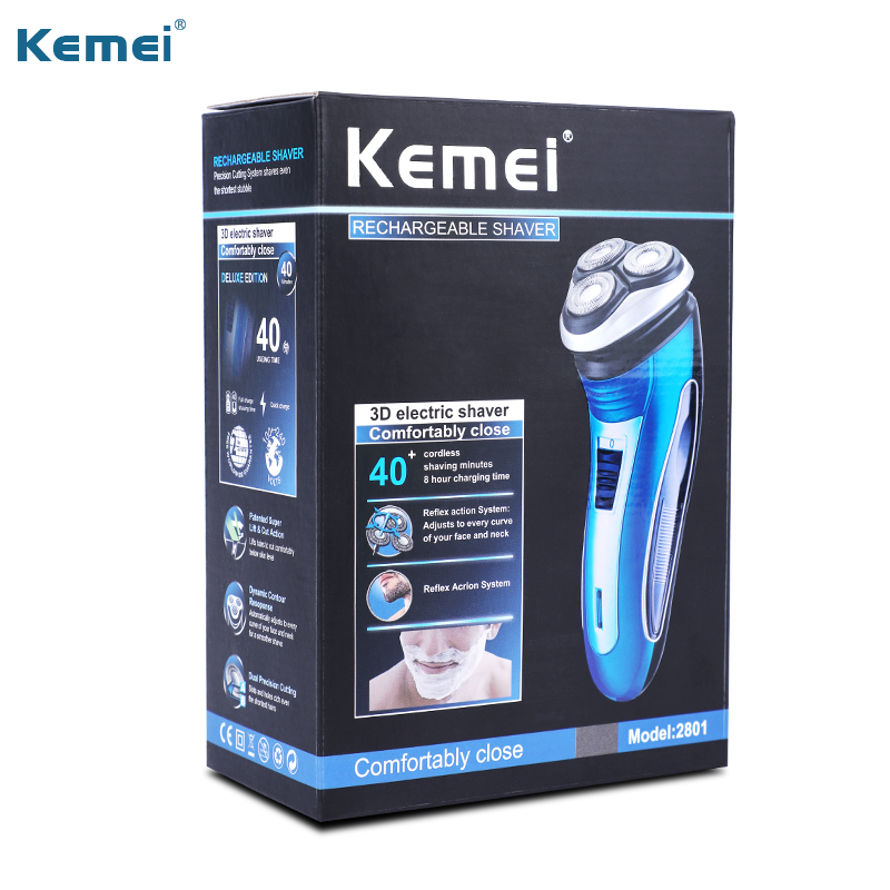 Kemei Men Electric Shaver Rechargeable Razor Beard Shaving Machine Trimmer Hair Cutter
