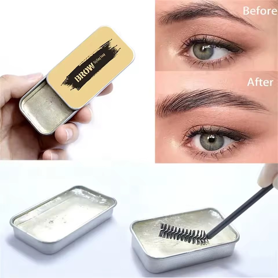 1PC Eyebrow Styling Cream Waterproof Quick-drying Makeup Eyebrow Sculpt Soap Natural Wild Brow Pomade Setting Gel Wax Cosmetics