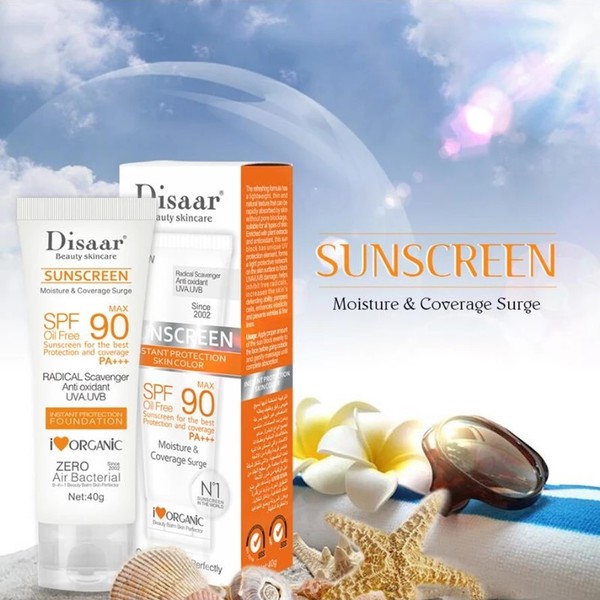40ML Disaar Facial Body Sunscreen Whitening Sun Cream Sunblock Skin Anti-Aging Oil-control Moisturizing SPF 90