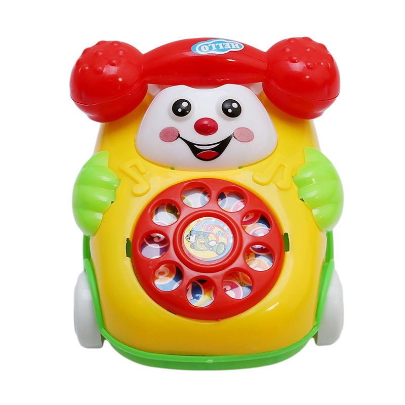 1Pc Cartoon Phone Clockwork Baby Toys Infant Crawling Wind Up Toy Educational Developmental Kids Toy Gift New Random Colors