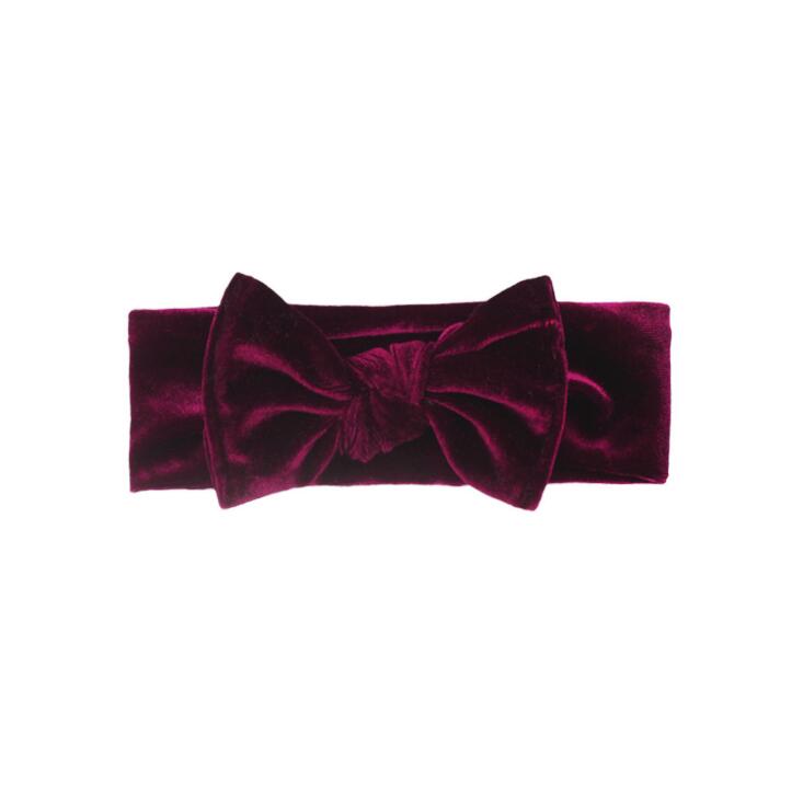 New style children's hair band golden velvet bow scarf baby hair accessories