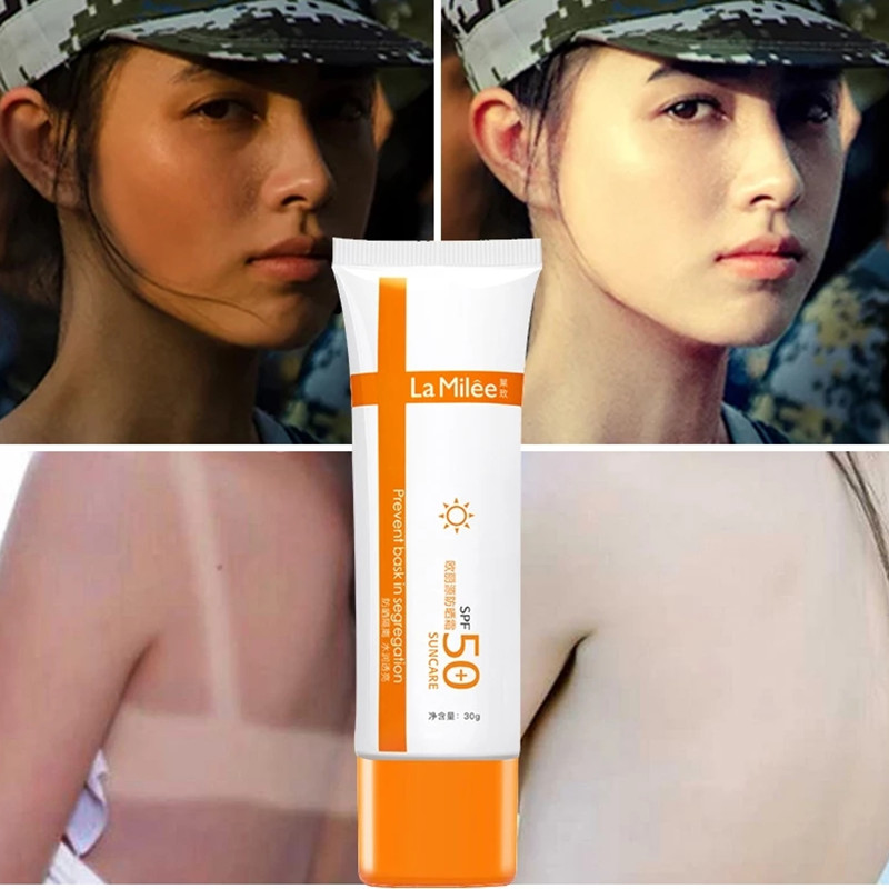 SPF50+ Sunscreen Cream Waterproof Sunblock Foundation Whitening Isolation Moisturizing Oil Control Facial Body Skin Care Cream
