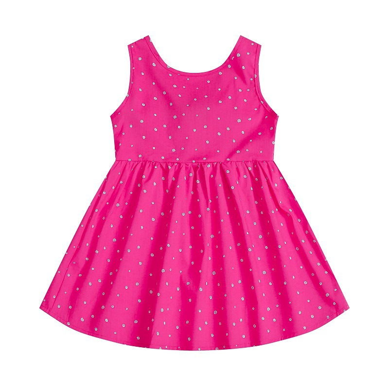 1-7 Years Baby Girls Sleeveless Flower Print Dresses Clothes Kids Summer Princess Dress Children Party Ball Pageant Dress Outfit