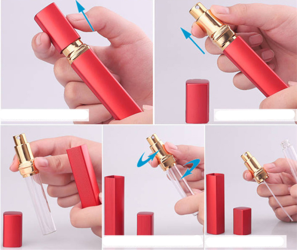 12ML Mini Portable Travel Perfume Bottle Parfum Bottles For Spray Scent Pump Case
