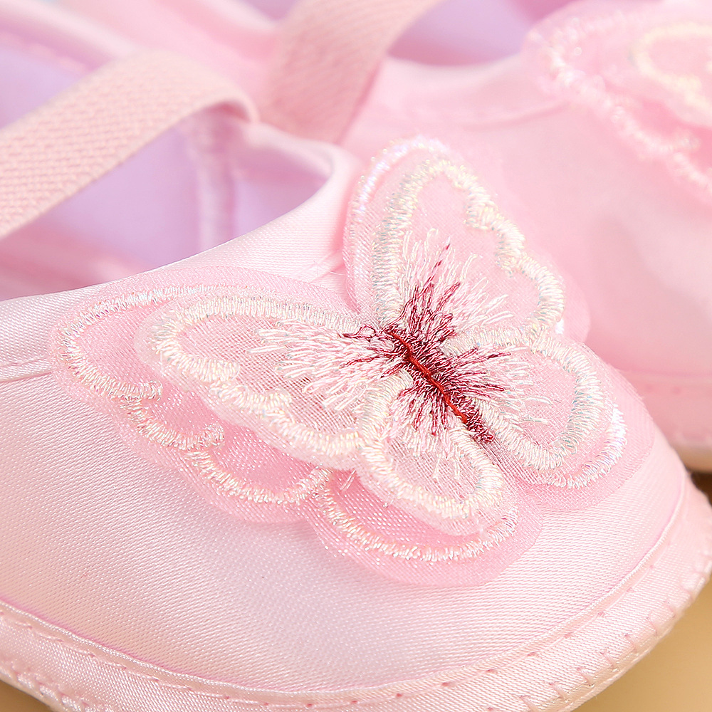 1 Pair of Baby anti Slip Learning Walking Shoes, Cute Butterfly Design, Suitable for indoor and Outdoor, Parties and Gatherings