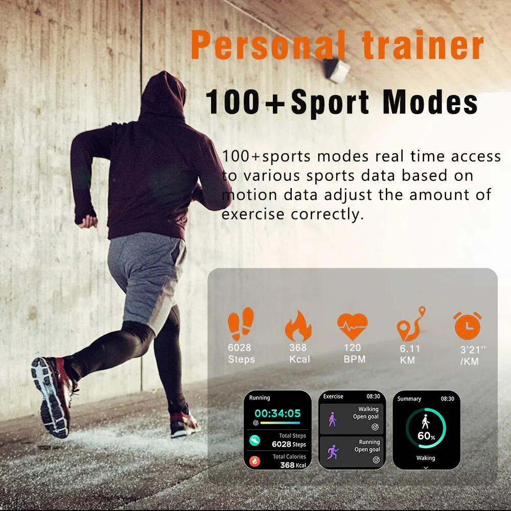 Men Smartwatch Compass Barometer Altimeter GPS Trajectory Outdoor Sport Bluetooth Call 650mAh 2.0'' Smart Watch Men