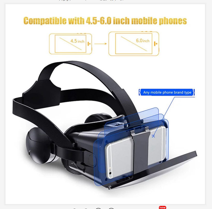 3D VR Glasses Virtual Reality Glasses VRPARK J20 for iPhone Android Smart Phone Games with Headset Controllers