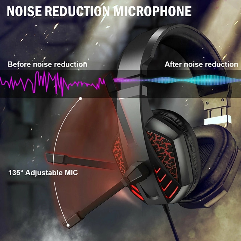 Gaming Headset PRO Gamer Headset Wired Headphones LED USB/3.5mm Headset Gamer With Mic For Xbox PC PS4