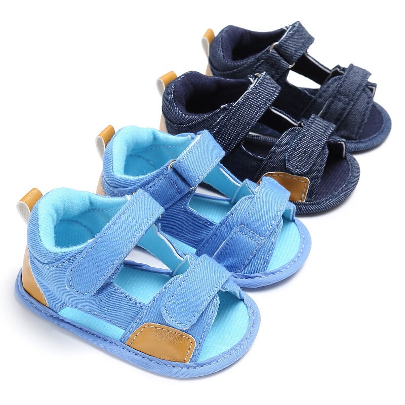 Fashion Baby Sandals Boys Cute Canvas Summer Shoes 0-2Y Newborn Baby Sandals Soft Shoes
