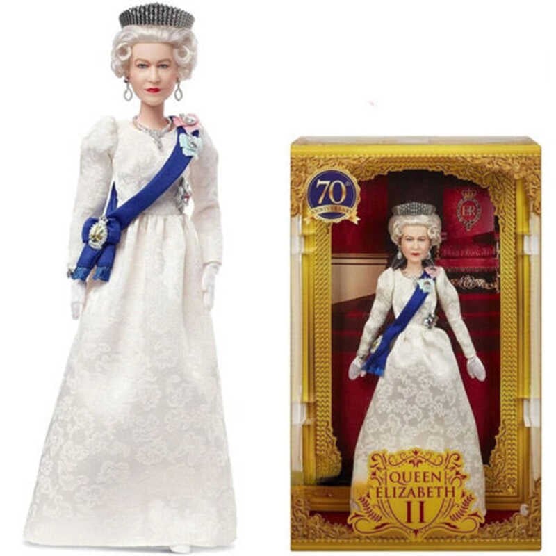 Doll Queen Elizabeth II Signature Platinum Jubilee Resin Statue Collectors