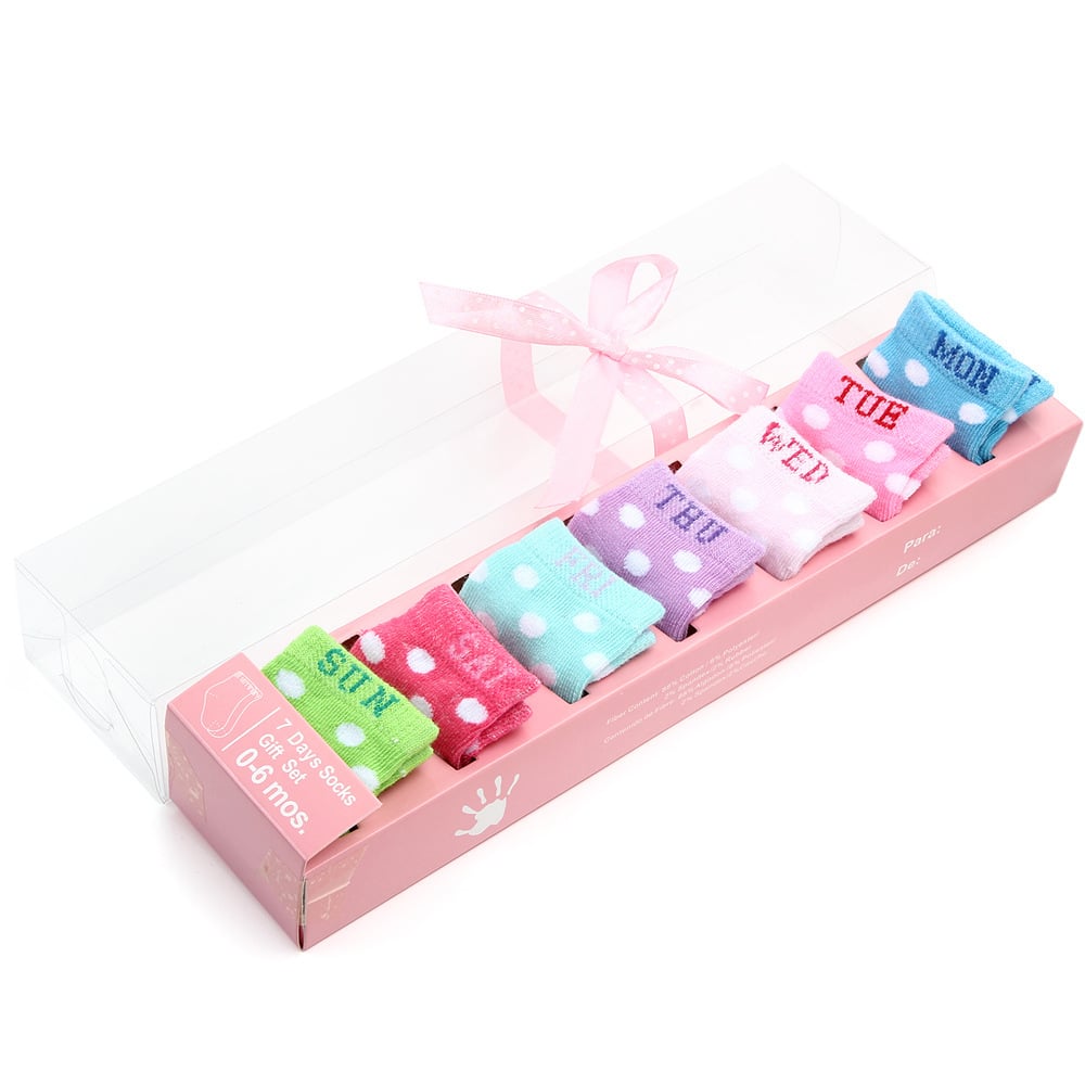 Buy 1 Get 1 boxed socks Weekly socks Spring and Summer baby socks gift box 7 pairs of baby socks