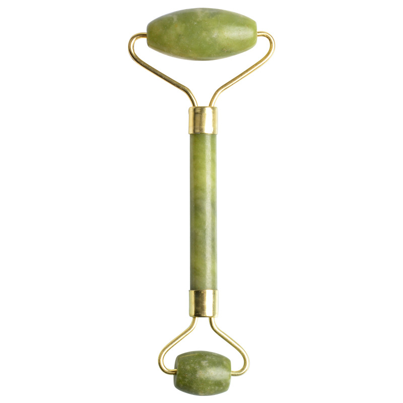 Handmade Double-headed Jade Roller Beauty Device Xiuyan Jade Face And Eye Roller Massage
