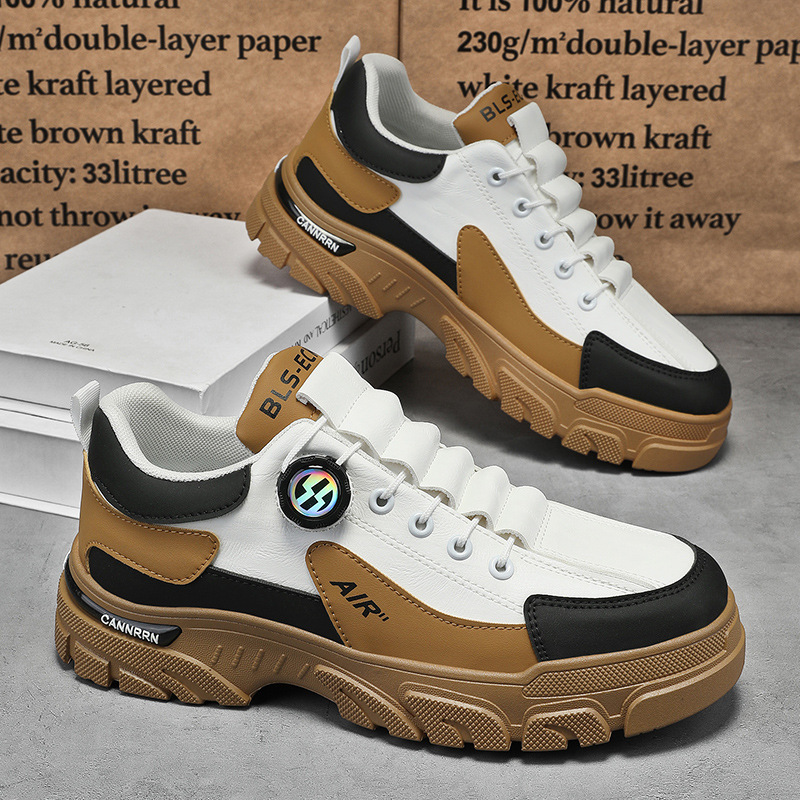 Men's Low Help Shoes Spring Autumn New Outdoor Wear-resistant Height Increase Casual Shoes Non Slip Comfortable Trendy Sneakers