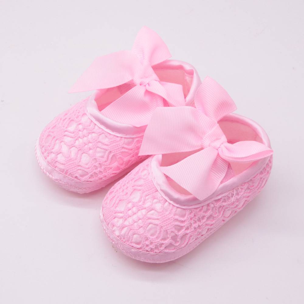 Cute baby bow princess shoes soft bottom baby shoes