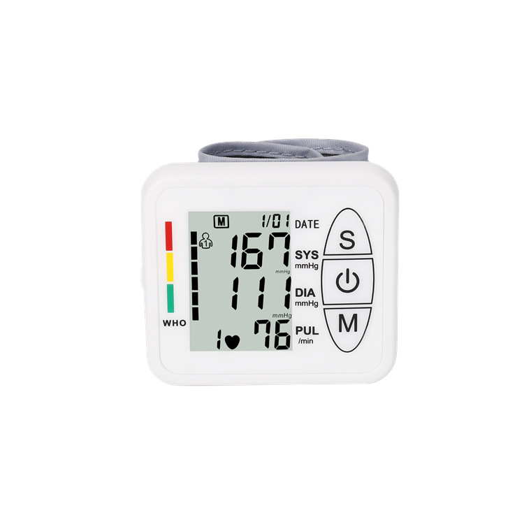 Tonometer Automatic Wrist Digital Blood Pressure Monitor Digital lcd Sphgmomanometer Heart Beat Rate Pulse Meter
