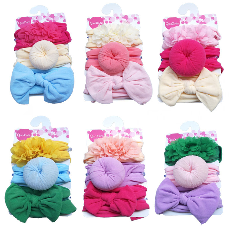 3pcs/set Kids Bow Headband Donut Headband Baby Headband Hair Accessories