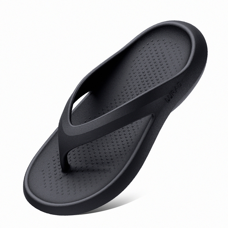 Men's summer thick soled anti slip and anti odor flip flops for men, super soft for outdoor wear on the beach, with toes tucked