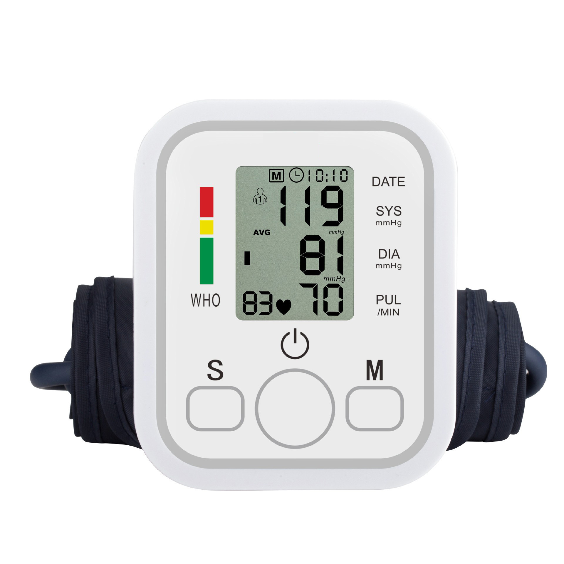 Automatic Blood Pressure Monitor Sphygmomanometer Tonometer Upper Arm Tensiometer Heart Rate Pulse Meter BP Monitor with voice