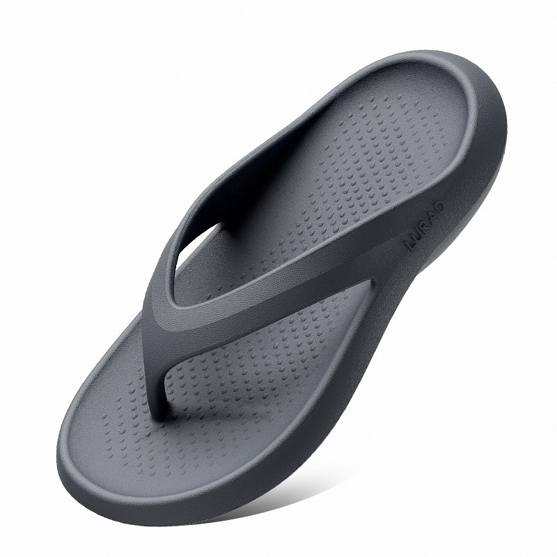 Men's summer thick soled anti slip and anti odor flip flops for men, super soft for outdoor wear on the beach, with toes tucked