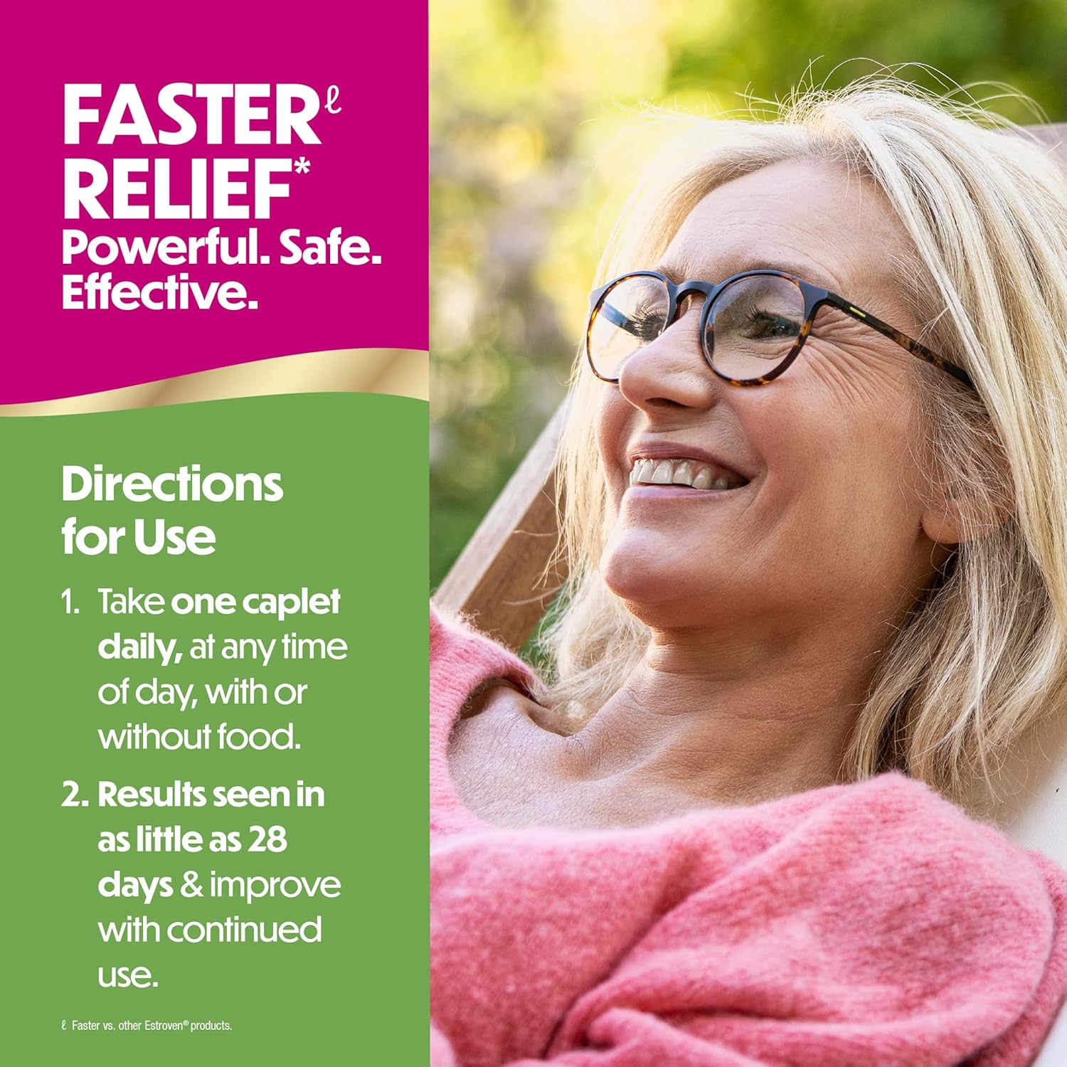 Estroven Complete Multi-Symptom Menopause Supplement for Women, 28 Ct., Clinically Proven Ingredient Provide Menopause Relief & Night Sweats & Hot Fla