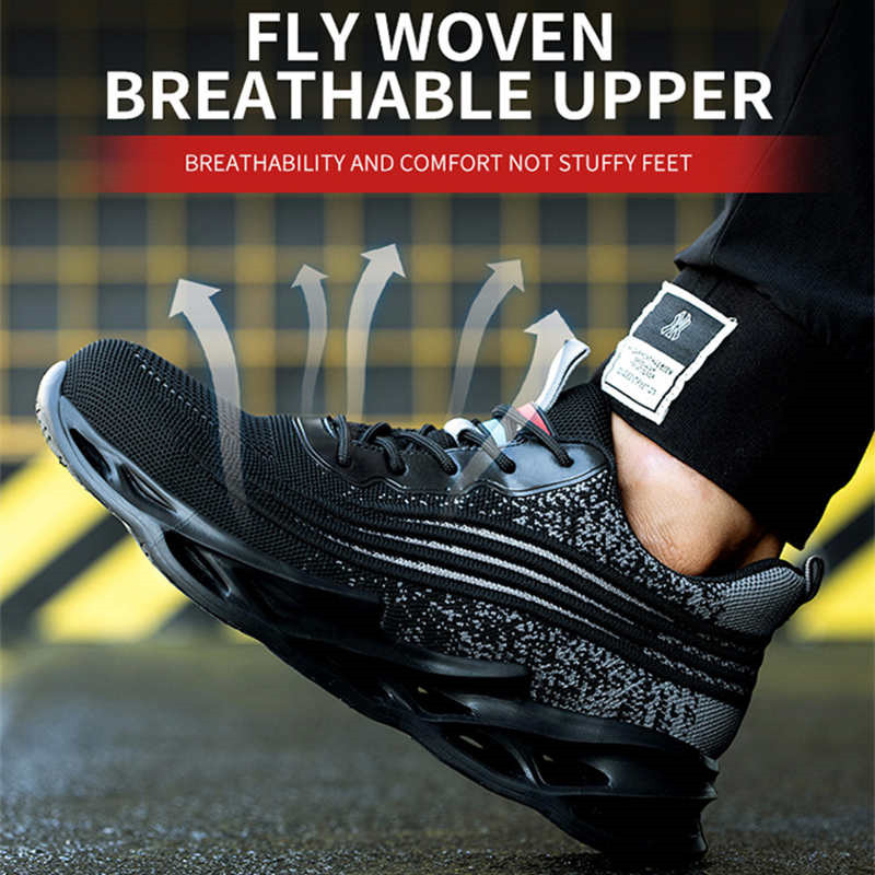 Xiaomi Work Safety Boots Men Safety Shoes Work Sneakers Anti-Puncture Anti-puncture Work Shoes Men Steel Toe Shoes Footwear