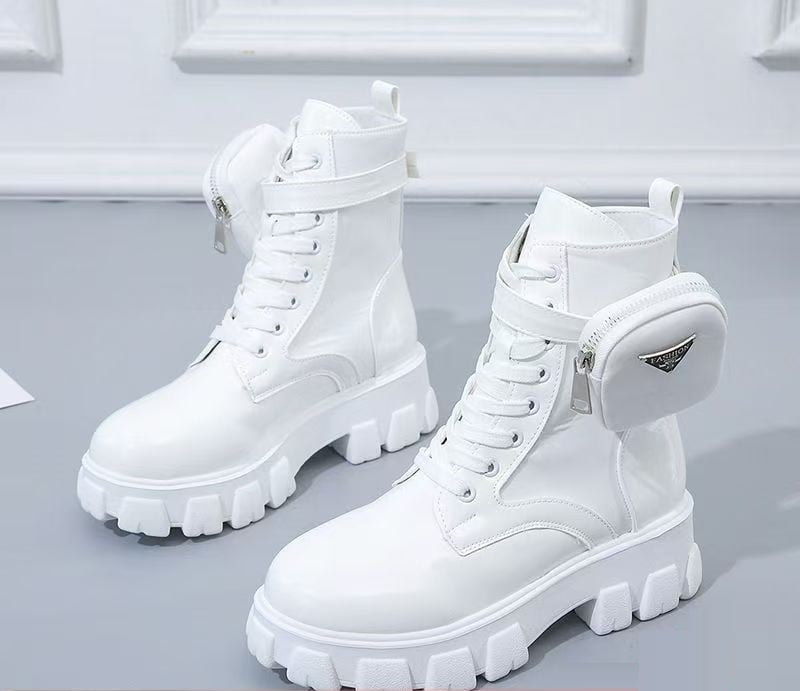 Martin Boots New Ladies Round Toe Boots Ladies Motorcycle Boots