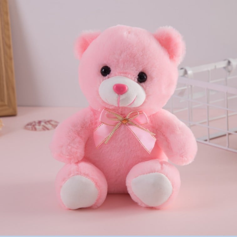 20cm Lovely Soft LED Colorful Glowing Teddy Bear Stuffed Plush Toy Gifts For Birthday