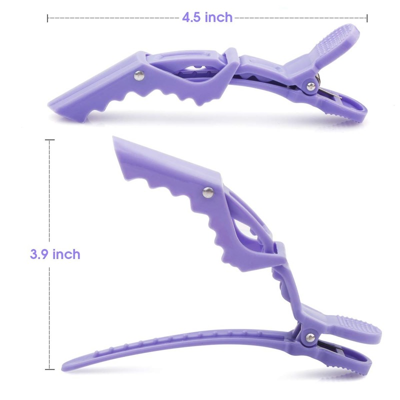 6pcs/lot Plastic Hair Clip Hairdressing Clamps Claw Section Alligator Non-slip Barber for Salon Styling Hair Accessories Hairpin