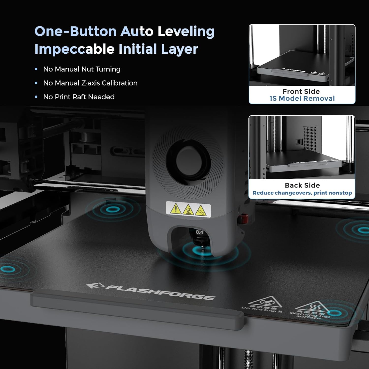 FLASHFORGE Adventurer 5M 3D Printer with Fully Auto Leveling, Max 600mm/s High Speed Printing, 280°C Direct Extruder with 3S Detachable Nozzle, CoreXY