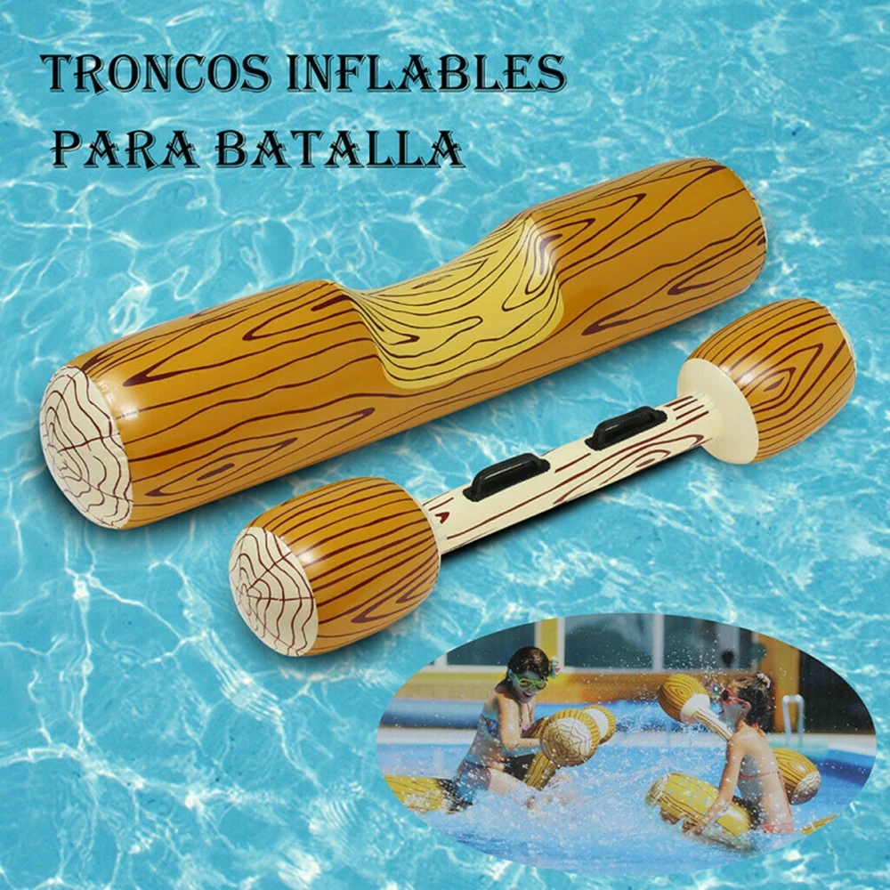 4PCS New inflatable PVC water pair touch wood swimming ring game play floating row strike stick thickened mount