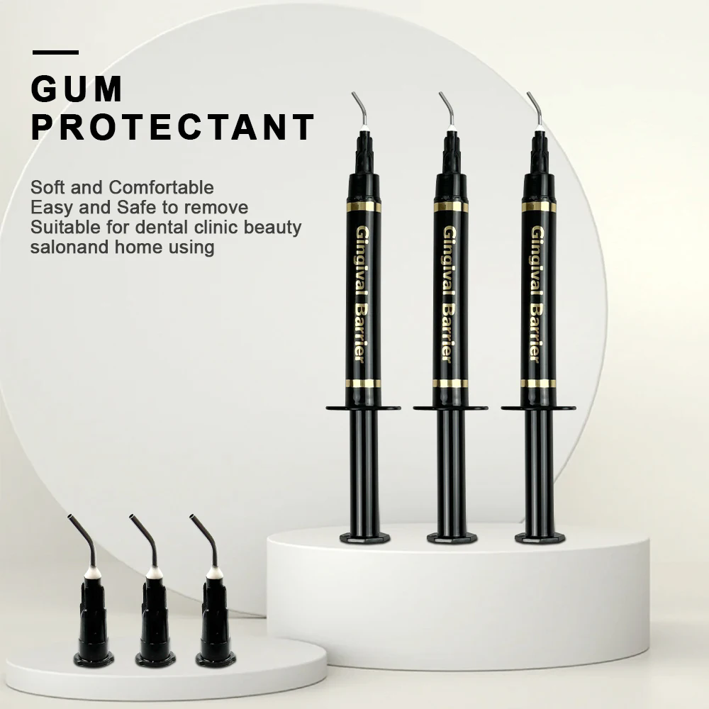 5Pcs Gum Dam Set 1.5ml Gingival Protection Grade Teeth Whitening Set Professional Clinic Gingival Barrier Protection