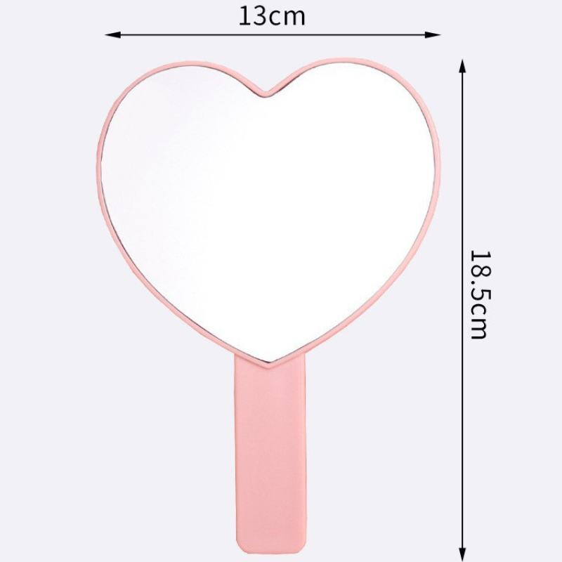 1 Pcs High Definition Handheld Heart-shaped Eyelash Mirror Eyelash Inspection Mirror Makeup Gadgets Vanity Mirror Girl Gifts