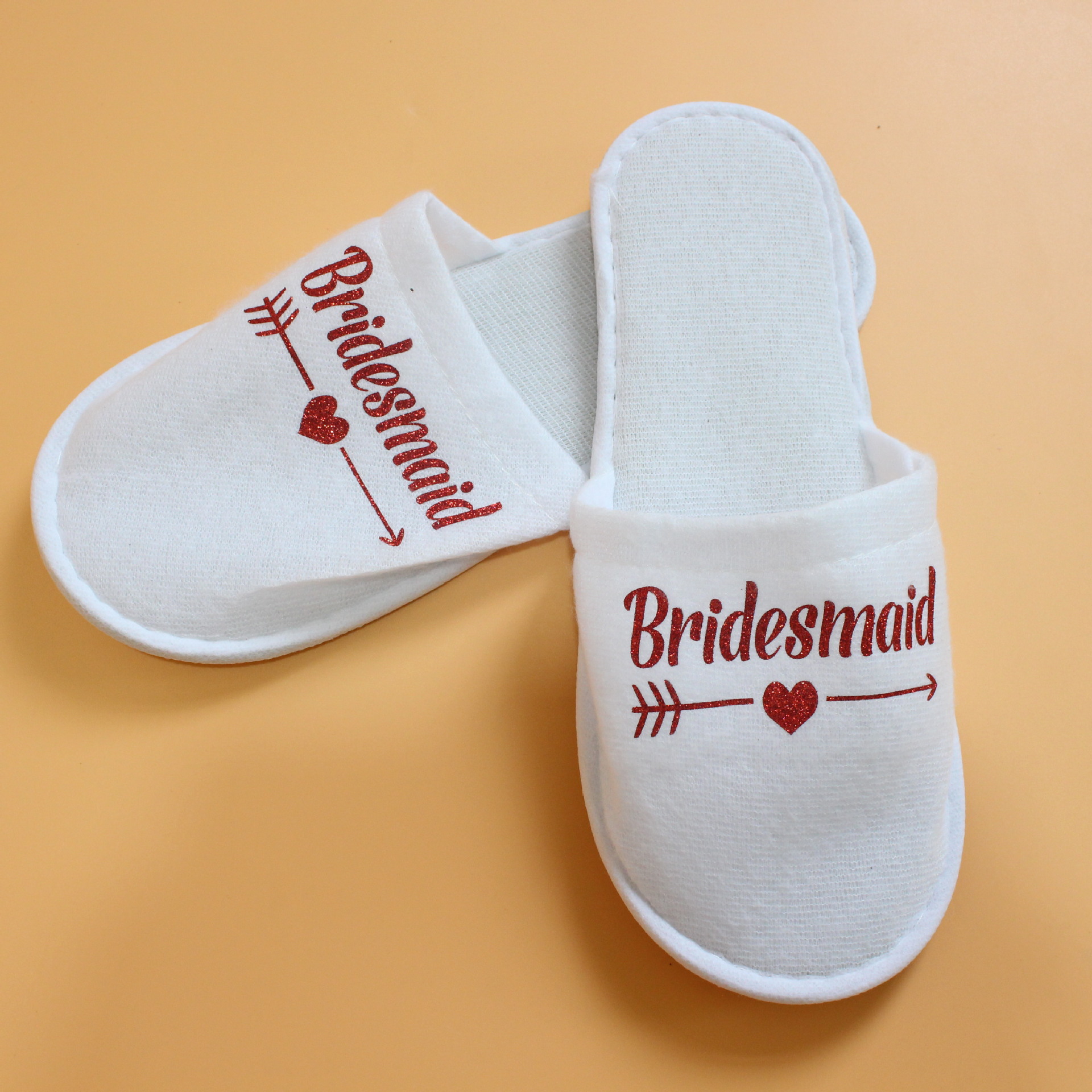1 Pair Bride Slippers Wedding Decoration Bride To Be Team Bride Disposable Slippers Bride Shower Hen Party Decoration DIY Gift