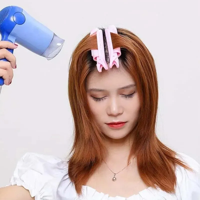 2PCS Hair Root Fluff Clip Top Bobby Pin Curls Fixed Bangs Styling Lazy Fluffy Styling Pad Hairless Hairpin Set