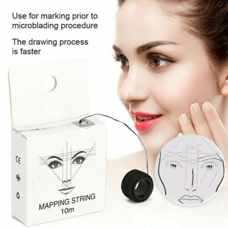 Face Eyebrow Microblading Brows Mapping String Pre-inked Thread Brow Marker 10m