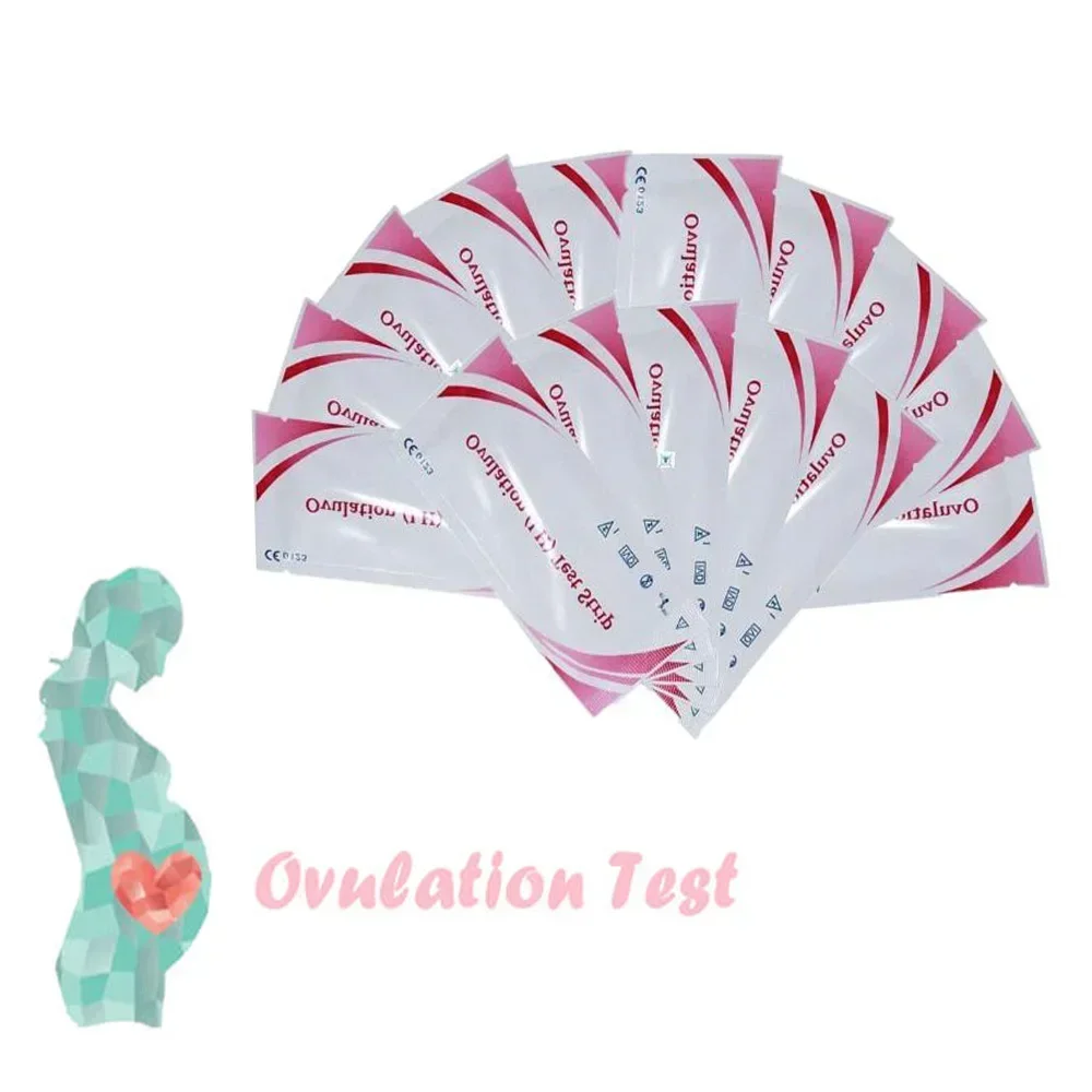 100Pcs/lot EGENS LH Ovulation Tests Household Strips Urine Test Over 99% Accuracy Test Kit Strips Pregnancy Test First Response
