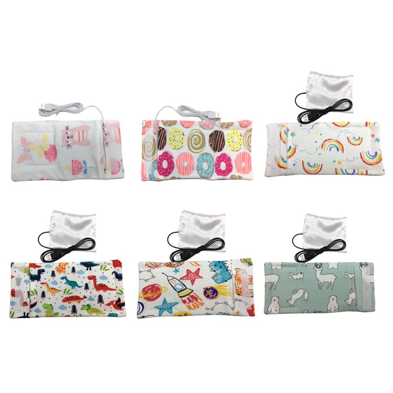 USB Milk Water Warmer Travel Stroller Insulated Bag Baby Nursing Bottle Heater （Random color）